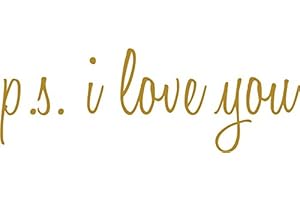 Klein_Kreations "p.s. I Love You Wall Décor Vinyl Decal, Gold (Metallic)