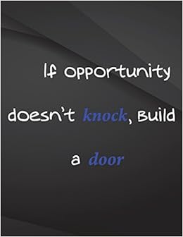 If Opportunity Doesn T Knock Build A Door If Opportunity Doesn T Knock Build A Door Drawings Jottings Black Background White Text Design Lined And Journals For Minimal Design Sketching Amazon In The Lights
