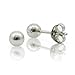 IcedTime 14k White Gold Ball Earrings Size 2, 3, 4, 5, 6, 7, 8, 9,10 MM (4mm, White)
