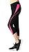 Neonysweets Womens Capri Workout Pants Yoga Pants Active Leggings Black Rose M