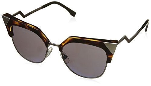 Fendi - IRIDIA FF 0149/S, Cat Eye, metal, women, HAVANA PALLADIUM/BLUE MIRROR(TLV/XT), 54/18/140