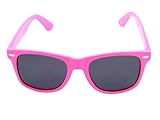 Vintage Wayfarer Style Sunglasses - Dark Lenses Pink Pastel