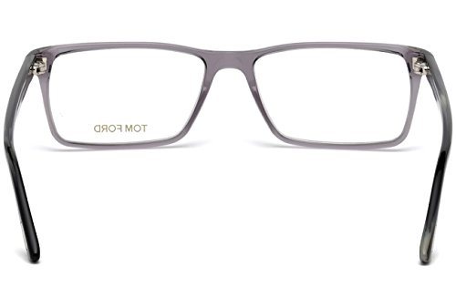 TOM FORD Men's TF 5408 020 Clear Gray Clear Rectangular Eyeglasses 56mm