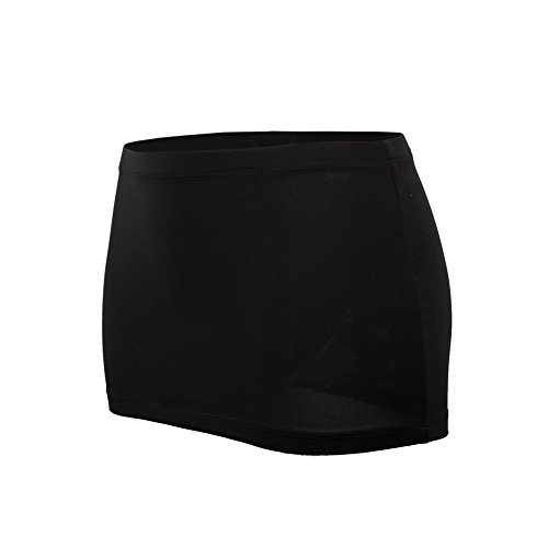 YOUMU Women Elastic Bandage Bodycon Mini Skirt Micro Mini Booty Erotic Low Waist Clubwear Nightclub Sexy Wear (L, Black)