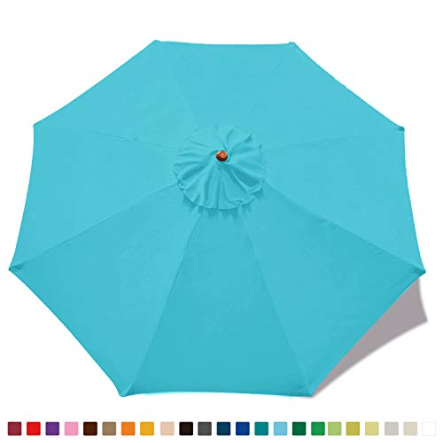 MASTERCANOPY (30+ Colors) 9ft Market Round Umbrella Adjustment Replacement Canopy 8 Ribs(Canopy  ...