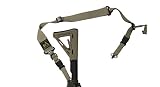 S2Delta - USA Made 2 Point Rifle Sling, Quick Adjustment, Modular Attachment Connections, Comfortable 2" Wide Shoulder Strap to 1" Attachment Ends (Coyote with Push Button Swivels)