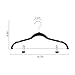 KZXXZH Pants Hangers Non Slip Velvet Hangers 20 Pack Black PVC Rubber Coated Clips Clothes Hangers Heavy Duty Hanger 360 ° Swivel Hook-16.5inch Sweater Hanger Black