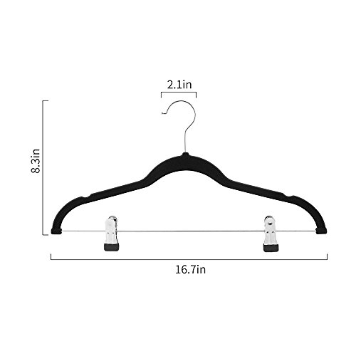 4 Premium+Hangers+Non+Slip+Velvety+Hook+16+5inch