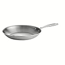 Tramontina 80116/007DS Gourmet Stainless Steel Induction-Ready Tri-Ply Clad Fry Pan, 12-Inch, NSF-Certified, Made in Brazil