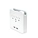 iMagitek Wall Mount Surge Protector Outlets with Dual 2.1A USB Charging Ports and 3 AC Outlet Plugs, One Phone Holder for iPhone, iPad and Others