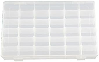 Grifri Cosmos ® Hard Plastic Clear 36 Compartment Jewelry Storage Box Organizer with Removable Dividers