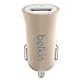 Belkin MIXIT Metallic USB Car Charger for Apple and Android Devices (2.4 Amp / 5 Watt), Gold