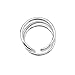 Spinningdaisy Spiral Wrap Around Ring and Midi Fashion Ring Set (Silver-Plated-Base)