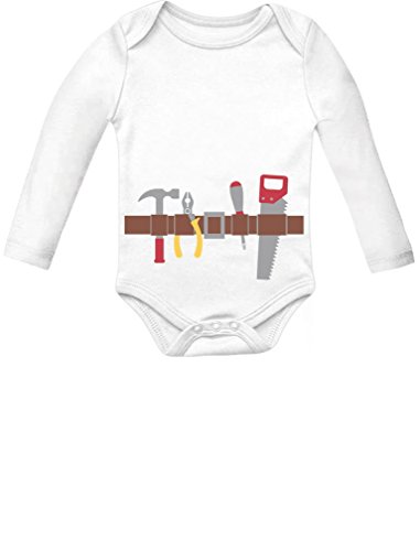 Workman Tool Belt Baby Boy Halloween Handyman Costume Baby Long Sleeve Bodysuit