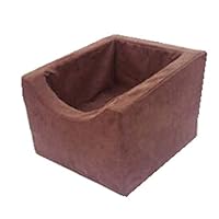 Amylovern Pet Safety Seat for Dogs or Cats Car Pet Booster Seat Front & Rear Dog Car Seat Coffee Color