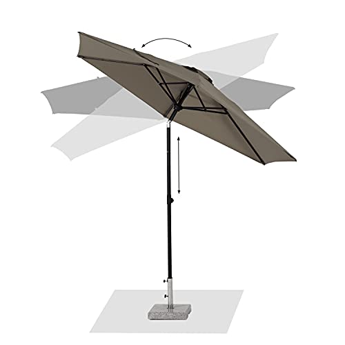 Sekey 300cm Teleskopisch Sonnenschirm | Tisch Sonnenschirm für Terrasse, Garten, Balkon Sonnenschutz UPF50+ – Bild 5
