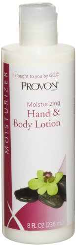 PROVON Moisturizing Hand and Body Lotion, Fragrance Free, 8 fl oz Non-Greasy Lotion Formulation Squeeze Bottles (Case of 48) - 4334-48