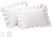 FRESH IDEAS Ruffled Pillow Sham 2 Pack, King, White