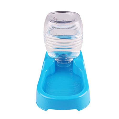 POPETPOP Automatic Pet Feeder – Dog Drinking Fountain Cat Water Dispenser Station Pet Water Bowl – Creative Pets Waterer for Small Dogs Cats – 500ml (Blue)