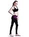 HDE Women's Maternity Yoga Pants Pregnancy Stretch Fold Over Lounge Leggings (Black with Purple, Medium)