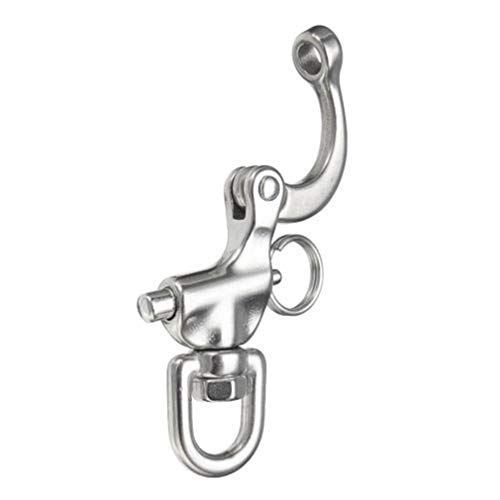 Yunzee Diving Snap Shackle Quick Release Bail Rigging Stainless Steel Sailing Boat Swivel Eye Spinnaker Sailboat Fixed Snap Anchor