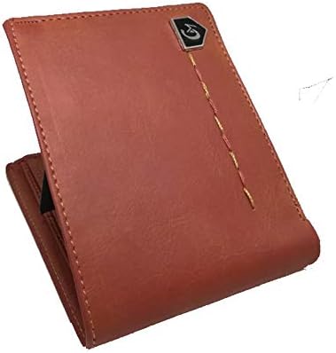 Men's Leather Tri-Fold Wallet for Boys | Men's | Gents (Brown)