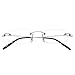 Rimless Reading Glasses Men & Women +1.5 (50-54 years), Mingus Metal Frame Eyewear Frameless Spectacle Vision Lens Unisex Type