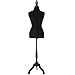Best Choice Products Female Mannequin Torso Display w/Adjustable Tripod Stand and Foam Padding, Black