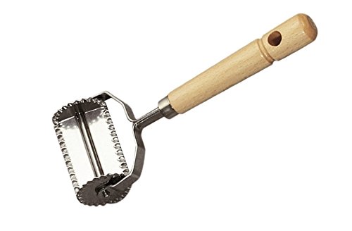 Tredoni 6cm Tortelloni Square Ravioli Pasta/Dough Stamp Cutter Roller - Zigzag/Dented Edge (Square - Dented)