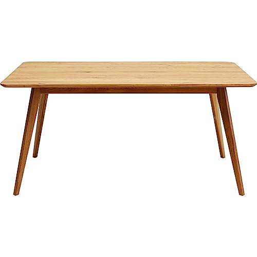 Kare Design Table Memo, brown, 160x90 cm, Solid oak wood, dining room