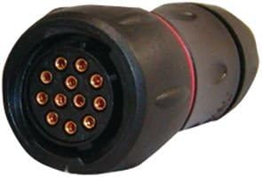 SOURIAU UTS6JC1419P Circular Connector Housing, Trim Trio UTS Series, Plug, 19 Ways, Pin, Cable Mount, 14-19 (1 piece)