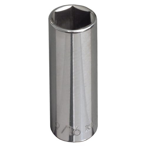 Klein Tools 65716 Soquete profundo de 6 pontos, 9,5 mm (3/4"), chave de 9,5 mm (3/8")