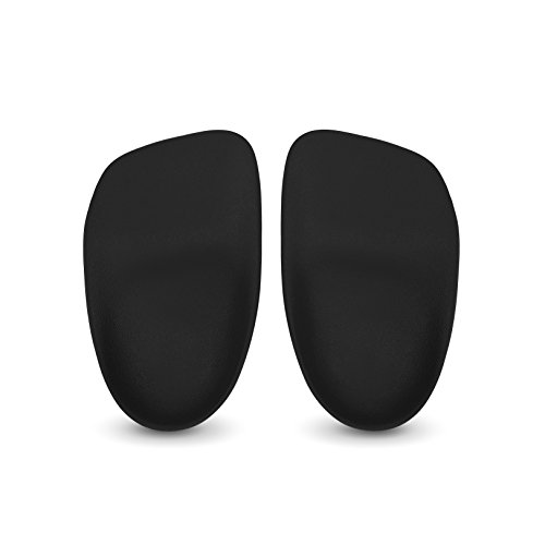 Heel That Pain Heel Seats Foot Orthotic Inserts - Heel Cups Cushions Insoles for Plantar Fasciitis, Heel Spurs, and Heel Pain, Black, Medium (Women's 6.5-10, Men's 5-8)