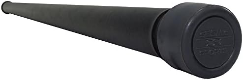 Seismic Sports 10 lb Weighted Bar - 10 Pound Padded Exercise Workout Bar Grey End Cap for Crossfit, HIIT, Plyo, Cross Training and Cardio Exercise