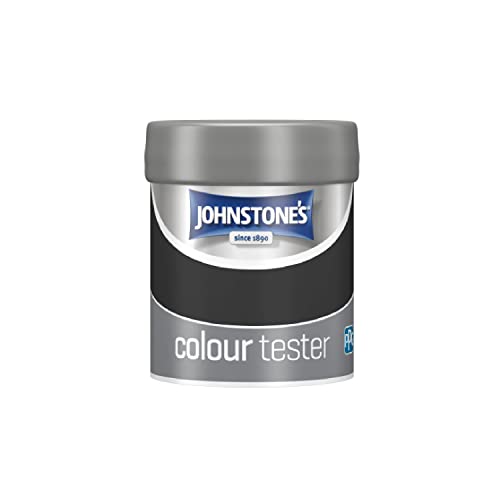 Johnstone's - Black Wall & Ceiling Paint Tester Pots - Emulsion, Easy to Apply, Dries in 1-2 Hours - 75ml