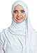Cotton head scarf, instant black hijab, ready to wear muslim accessories for women (White)
