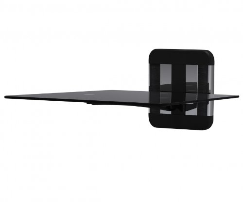 AVF ZMS1100-A UNIMAX "Any Wall" TV and AV Accessory Shelving (Black/Silver)(Black/Silver)
