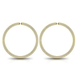 Small Gold Sterling Silver Huggie Hoop Earrings for