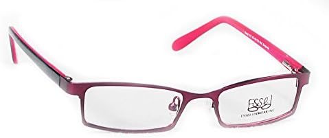 ES113 Metal Rectangular Eye Glasses Full Frame (Brown, 45)