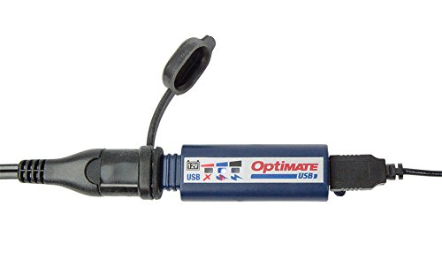 OptiMATE USB O-100, 2400mA USB charger, SAE input, with vehicle battery protection.