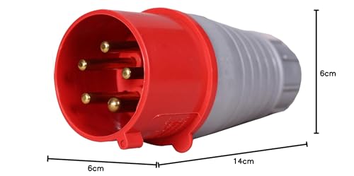 DECENT AIR SYSTEM® 32A 5 Pin 3 Phase AC380V‑415V IP44 Industrial Plug (32A - 5 Pin Plug - 4) 4