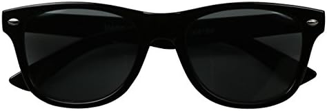 ShadyVEU - Kids Classic Round Retro Black Vintage Children's 80's Boys Girls 2-6yrs Sunglasses