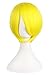 MapofBeauty 12 Inches/30cm Short Straight Cosplay Costume Wig Party Wig (Yellow)