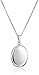 Sterling Silver Polished Oval Locket Necklace