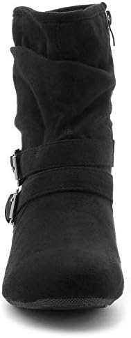 Herstyle Lindell Women's Fashion Flat Heel Calf Boots Side Zipper Slouch Ankle Booties 2 Herstyle Lindell Women's Fashion Flat Heel Calf Boots Side Zipper Slouch Ankle Booties