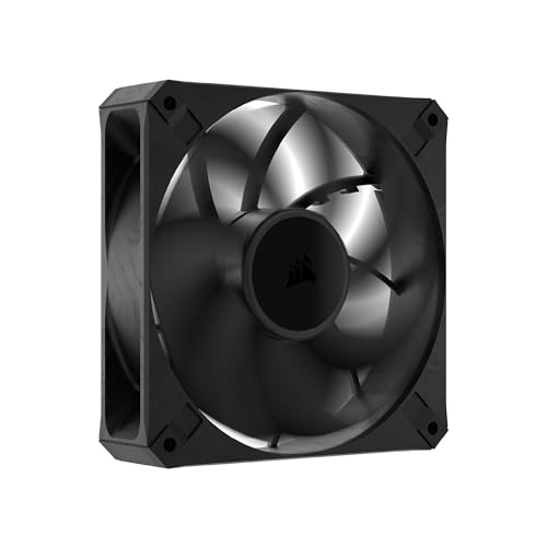 CORSAIR RS120 MAX Ventola PWM a Spessore Maggiorato da 120 mm – Pressione Statica Elevata – Struttura Polimerica Ai Cristalli Liquidi – Confezione Singola – Nero