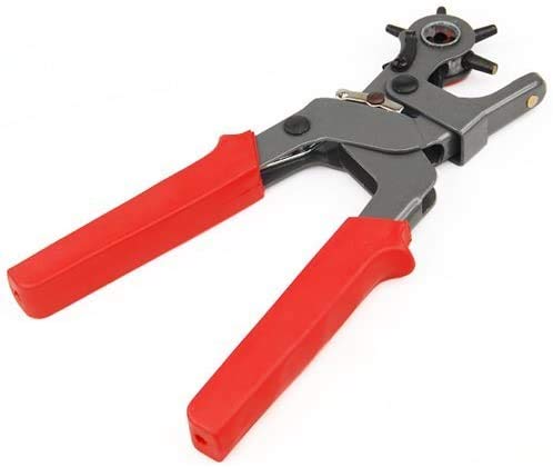 Namvo Leather Hole Punch Belt Puncher with 6 Holes, Heavy Duty Revolving Plier Tool for Belts, Watch, Bands, Card, Rubber