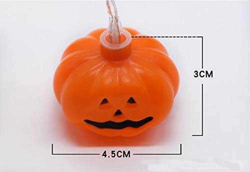 Dream Loom Halloween Lights,Steady/Flashing Pumpkin Lights, 8.2ft 3D Jack-O-Lantern String Light, Halloween Party Decoration (Warm White)