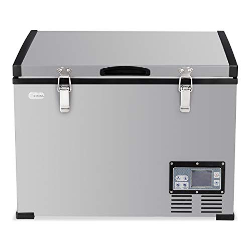 COSTWAY Chest Freezer, 100Quart Compressor Travel Car Freezer, 0.4°F