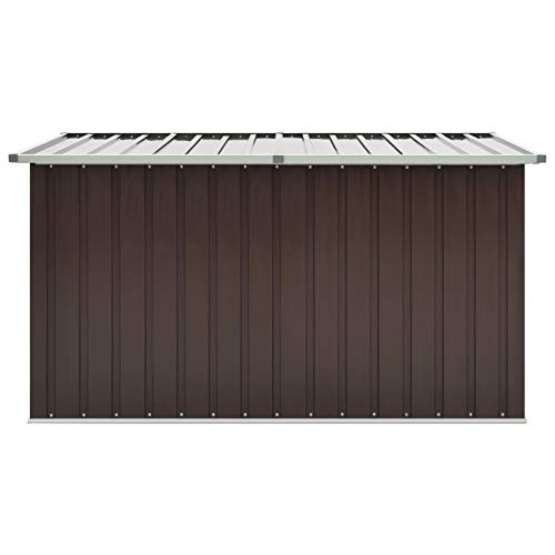 Tidyard Gartenbox Auflagenbox Kissenbox Aufbewahrungsbox Truhe Box Gartenmöbel Gartenkasten Gartentruhe Werkzeugkasten Braun 171 x 99 x 93 cm – Bild 5